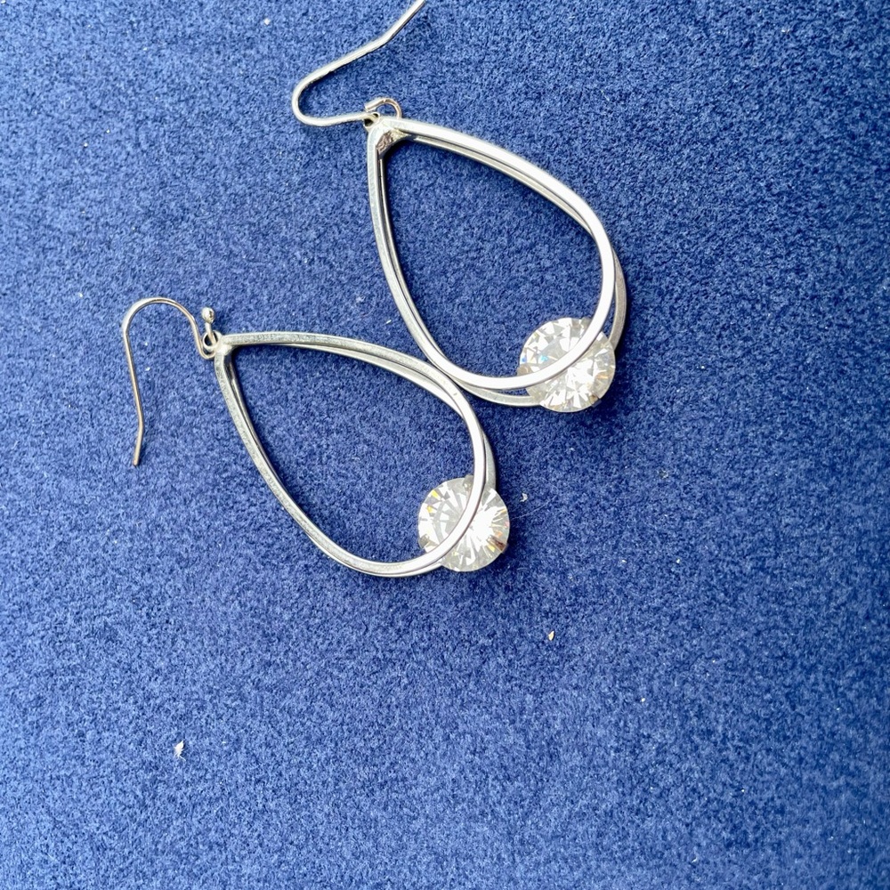 NWOT Express Rhinestone Drop Earrings - Picture 4 of 6